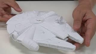 Foldable Millennium Falcon print on ender3 / V2 using white filament