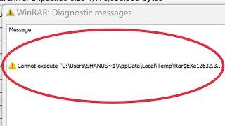 Pc WinRAR Fix Cannot execute Problem In Windows 11,10,8,7