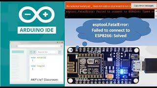 [Solved] esp8266 NodeMCU esptool fatal error in Arduino : timed out waiting for packet content