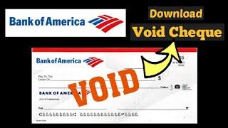 BOA Void Cheque | Download or get Bank Of America Void Cheque Online | BOA direct deposit form