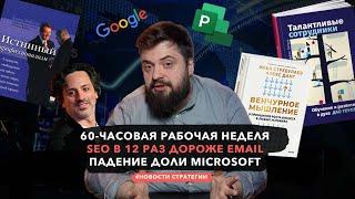 Новости стратегии —  60-часовая рабочая неделя, Email vs SEO, обучение лидеров | №2 | Илья Балахнин