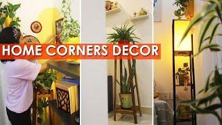 LIVING ROOM CORNER DECOR IDEAS | Stylish Ways to Decorate Corners | Corner Decoration Ideas |