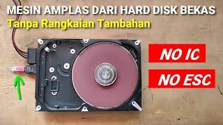 UBAH HARD DISK JADI MESIN AMPLAS TANPA RANGKAIAN TAMBAHAN | IDE KREATIF DARI HDD KOMPUTER