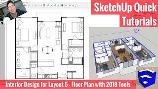 Creating a Floor Plan in Layout with SketchUp 2018's New Tools - Apartment for Layout Part 5!