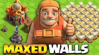 Rushed Base Uses Hammer Jam to Max All Walls | Clash of Clans