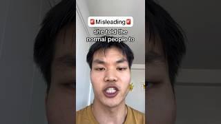 do not be misled about what is normal and what is not