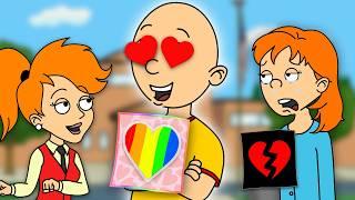 Caillou Gets The RAINBOW HEART Card/Valentine's Behavior Card Day