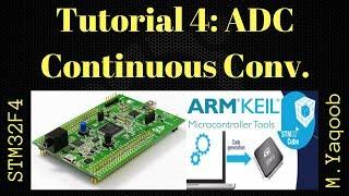 STM32F4 Discovery board - Keil 5 IDE with CubeMX: Tutorial 4 ADC Continuous - Updated Nov 2017