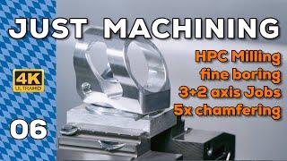 CNC Machining a complete part in one Setup | Hermle C400 | SolidCAM | 5x chamfering