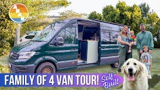 Family of 4 VAN TOUR | VW Crafter DIY Camper Conversion