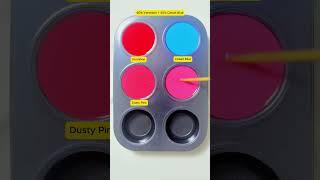 Create 4 colors from 2 colors : Vermilion + Cobalt Blue #asmr #mix #satisfying #colors #mixing