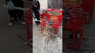 A machine that strips tree bark to make furniture.