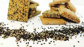 Sesame Seed Brittle using Jaggery in English with Raihana's Cuisines