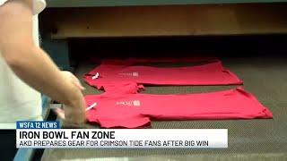 Montgomery business prepares gear for Tide fans after Iron Bowl win