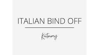 Italian Bind Off knitting