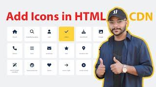 How to Use Font Awesome Icon on HTML Website using CDN - Complete Tutorial