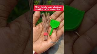 easy and simple superclay art || miniature jhadu and dustpan #shorts #ytshorts #explore #trending