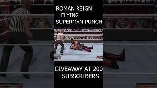 Roman Reign Flying Superman Punch  | WWE2K22 | #shorts #wwe2k22 #romanreigns