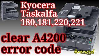 How to reset maintenance error in Kyocera Taskalfa 180,181,220,221 track in sinhala