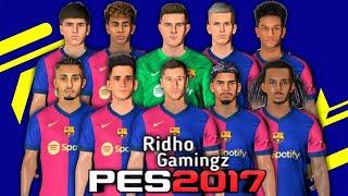 FACEPACK FC BARCELONA 2025 NEW UPDATE FOR PES 2017 PATCH T99!!