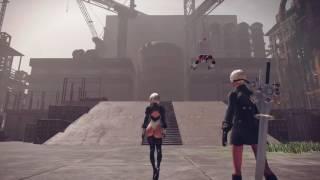 NieR:Automata Just 2B walking up some stairs because reasons