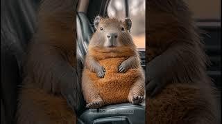 Capybara Goes for a drive #shorts