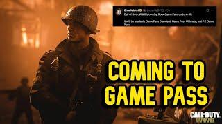 COD WW2 Coming to Xbox Game Pass June 30th