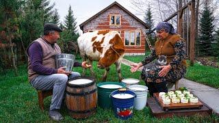 Caucasian Cheese Making | From Fresh Milk to Delicious Cheese