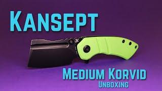 Unboxing The Kansept Medium Korvid Pocket Knife! #green