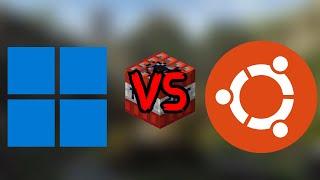 Windows 11 VS Ubuntu Linux 22.04 | Minecraft 10X10 TNT stress test