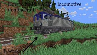 I built a American Amtrak AEM-7 locomotive | Minecraft create train turtorial ️