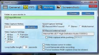 Best settings for Fraps (FULL VERSION)