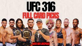 UFC 316 Dvalishvili vs. O'Malley 2 Full Card OFFICIAL PICKS