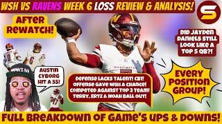 WSH Loses TOUGH GAME to Ravens! Game Review & Analysis! Why WSH Fans Should be Optimistic! +Injuries