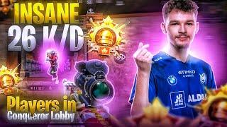 NEW EVENT 3.6  26 K/D IN CONQUEROR LOBBY  PUBG MOBILE BGMI