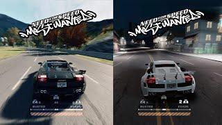 Black Lamborghini Gallardo in Day & White Lamborghini at Night - Nfs Most Wanted Remastered 2024