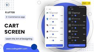 Flutter Shopping Cart Screen | Flutter eCommerce App UI