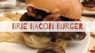 Brie Bacon Burger With Mushrooms - So Good!