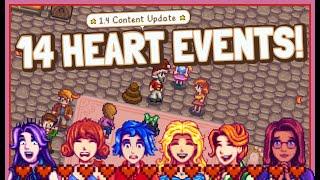 NEW 14 Heart Events Showcase For ALL Bachelorettes! - Stardew Valley 1.4