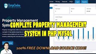 Complete Property Management System in PHP MySQL Free Download Source Code