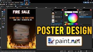 How To Create A Poster Or Flyer in Paint.Net - Used Books Sale Poster Design