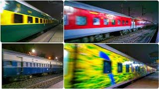 10 in 1 Night Crackers Of Indian Railways : Express Train Furious Action at Night