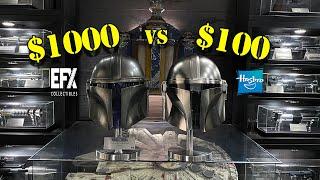 The Mandalorian Helmets:  $100 Black Series vs $1000 EFX Limited Edition