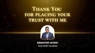 Desmond Wong - 2022 MDRT Qualifier