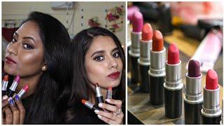 Mac lipstick collection /swatches for Indian skintone | For fair/medium/tan skintones| BeautyMaven