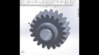 #Gear #pinion - #Pignon #denté #зубчатая #шестерня, #разработанная в #SolidWorks