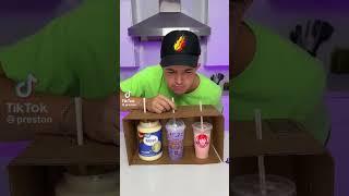 Preston Tries The Grimace Shake (GONE WRONG)#shorts #grimaceshake #blowup