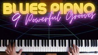 9 Ways to Play Bluesy Left Hand Grooves │ Blues Piano Lesson #7