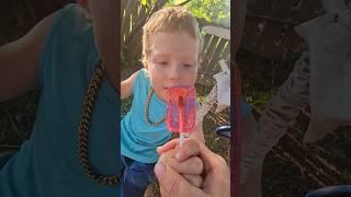 Just eating a scorpion lollipop NBD #familyvlog #kid #fun #candy #scorpions