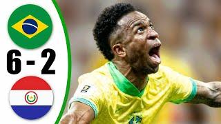 Brazil vs Paraguay 6-2 - All Goals & Highlights - 2025